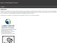 Tablet Screenshot of lakecarrollbaptist.org